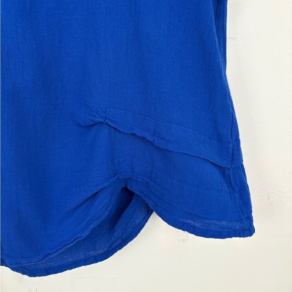 Oh My Guaze Tunic Top Women’s Sz 1(S/M 8-10) Cobalt Blue Oversized Lagenlook - Picture 3 of 5